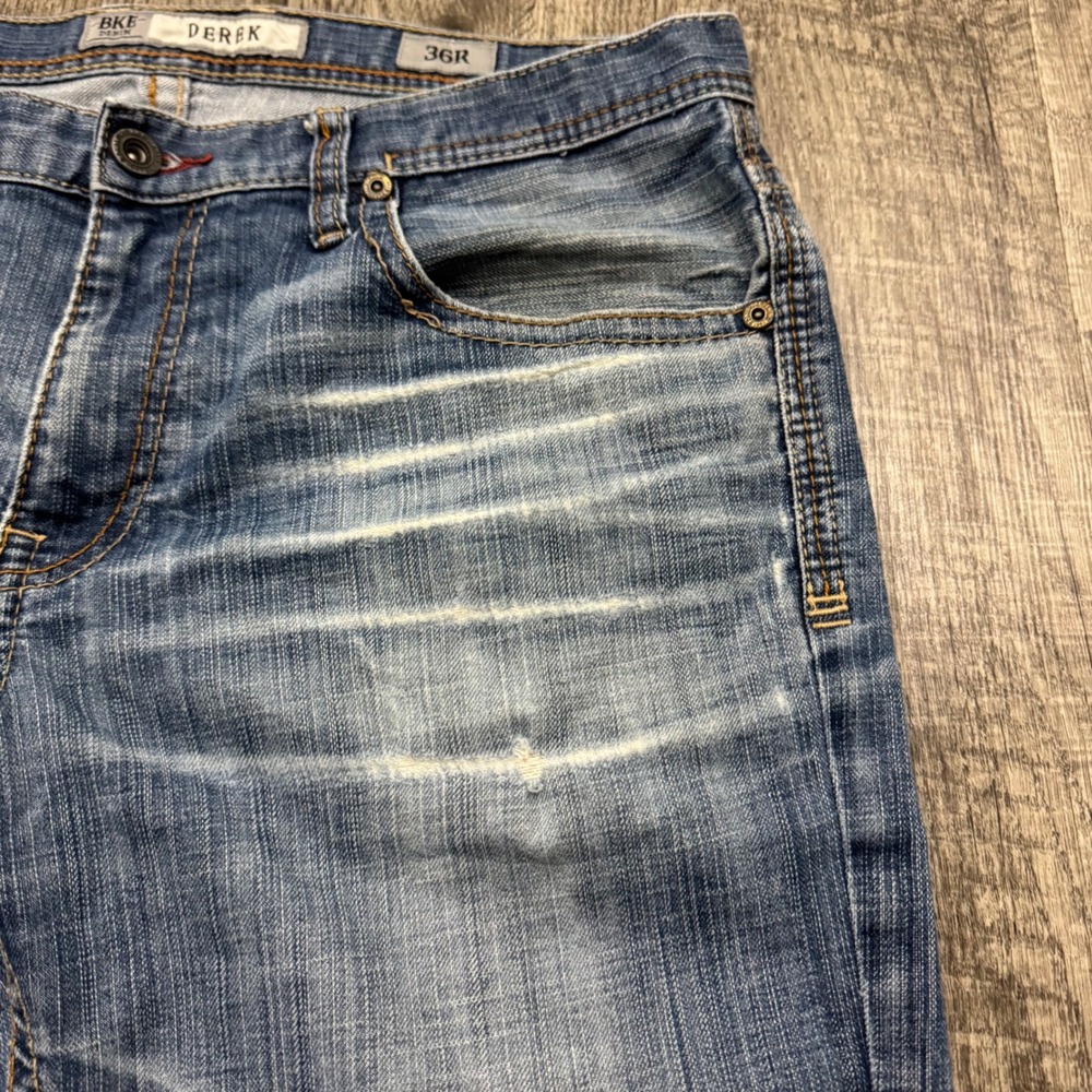 BKE Derek Mens Relaxed Straight Leg Jeans 36R - Picture 8 of 11